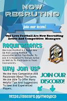 One Love Football Is Now Recruiting Active And Serious Managers-copy-hiring-poster-template-made-postermywall.jpg